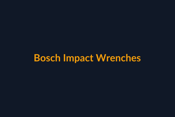 Bosch Impact Wrenches available at Raguveer Electric Talala